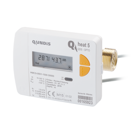 QUNDIS Q HEAT 5 1" con válvulas