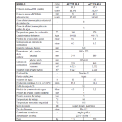 caracteristicas técnicas caldera gasoil lasian activa 30 a