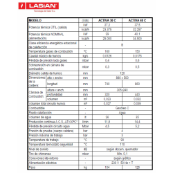 caracteristicas técnicas caldera gasoil solo calefaccion lasian activa 30 a