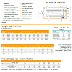 datos tecnicos Interacumulador horizontal SUICALSA ASF 1500 2S H