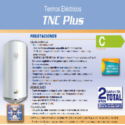 prestaciones termo electrico 150 litros horizontal