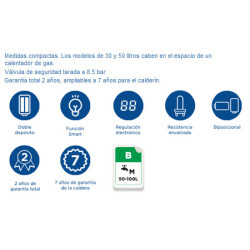 prestaciones termo doble depósito aparici 80 p
