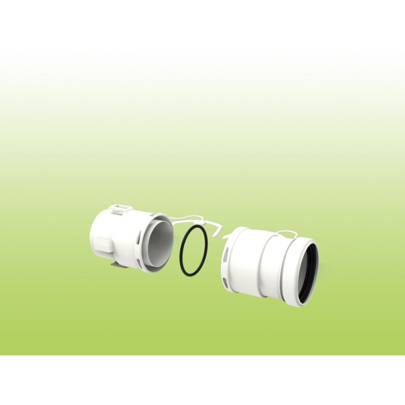 Manguito unión tubo Flexible Ø 80mm. condensación 8UNIONFLEX5