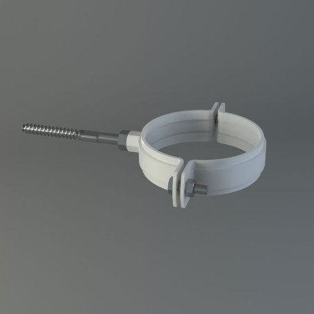 Abrazadera Pared Ø 80mm Blanca