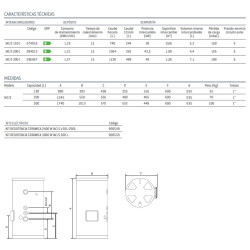 datos tecnicos conexiones medidas tomas acs Acumulador ACS THERMOR IAC/S 300 litros