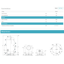 caracteristicas tecnicas Acumulador ACS THERMOR LCT 750 litros