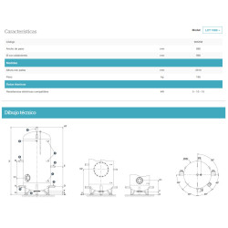 caracteristicas tecnicas Acumulador ACS THERMOR LCT 1000 litros