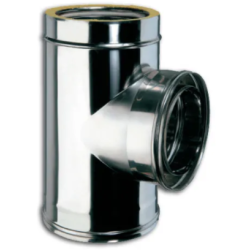 Te inox 90º con descarga condensación eco DW25 Ø 100/150