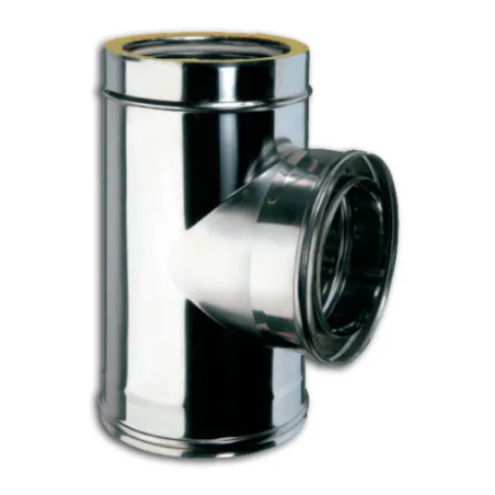 Te inox 90º con descarga condensación eco DW25 Ø 100/150