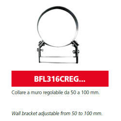 regulable pared chimenea de 150mm.