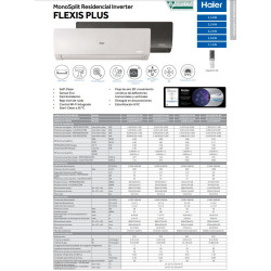 Ficha técnica Aire Acondicionado HAIER FLEXIS PLUS 25 negro mate