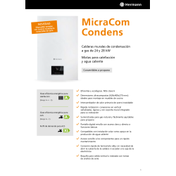 CARACTERISTICAS TECNICAS CALDERA HERMANN MICRACOM CONDENS 28
