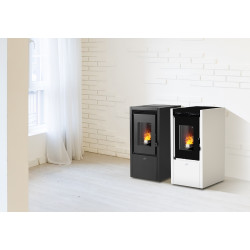 FRONTAL ESTUFA PELLETS COINTRA GARDA 7 BLANCA Y NEGRA