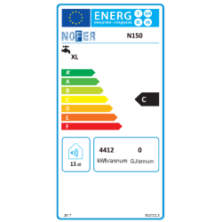 Clase energética termo APARICI N150