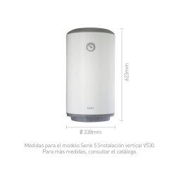 Medidas termo BAXI serie 5 30 litros