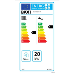 Clase energética caldera BAXI CUBIC 24/24 F