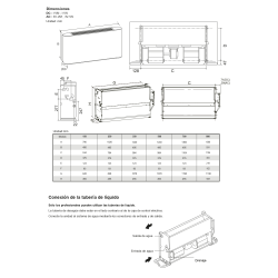Medidas FANCOIL FERROLI JOLLY TOP I 350 VM