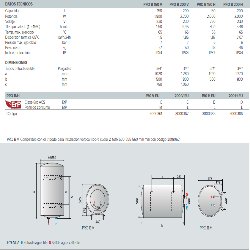 medidas conexiones tomas Termo ARISTON PRO B 150 V EU