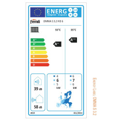 Clase energética bomba de Calor Aerotermia FERROLI OMNIA S 3.2 6
