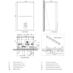 Medidas exteriores bomba de Calor Aerotermia FERROLI OMNIA S 3.2 10