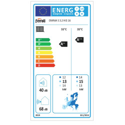 Clase energética bomba de Calor Aerotermia FERROLI OMNIA S 3.2 16
