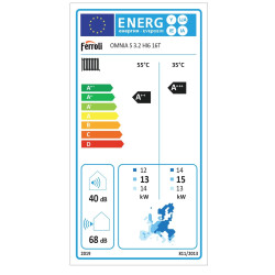 Clase energética bomba de Calor Aerotermia FERROLI OMNIA S 3.2 16T