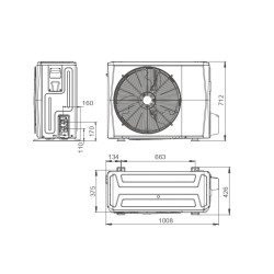Medidas exterior bomba de Calor Aerotermia FERROLI OMNIA ST 3.2 6