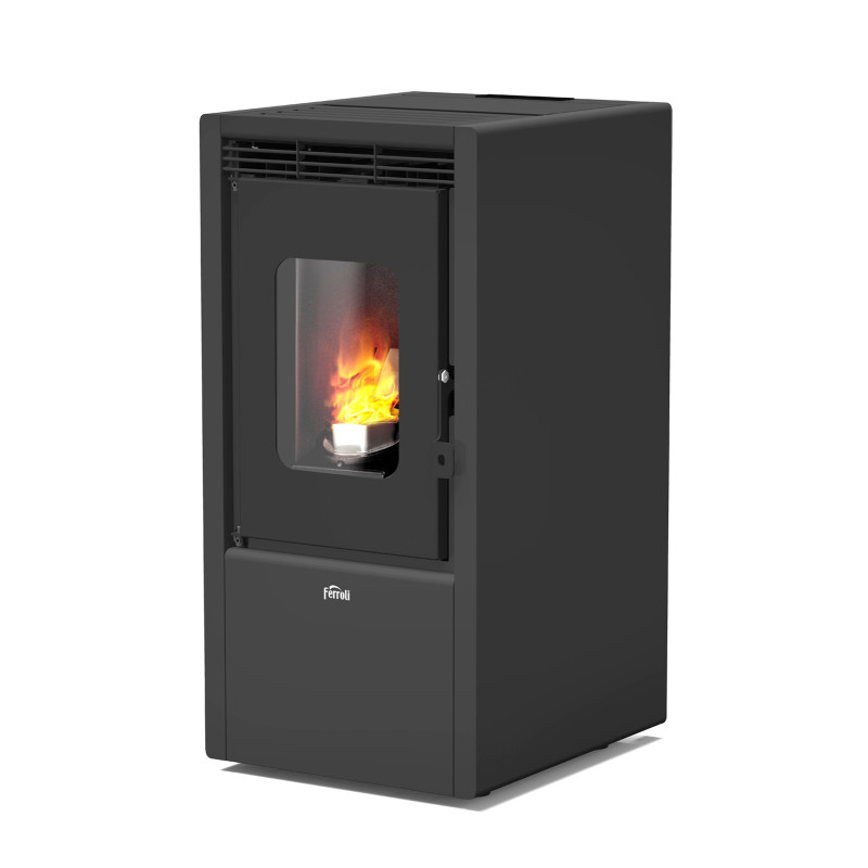 ESTUFA PELLETS ESTANCA FERROLI ELDA  NEGRO 9kw