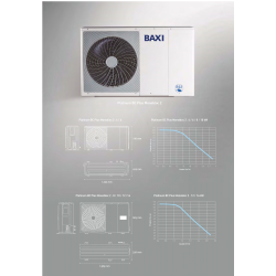 Medidas y consumo  bomba de Calor Aerotermia BAXI PLATINUM BC PLUS MONOBLOC 2 16TR