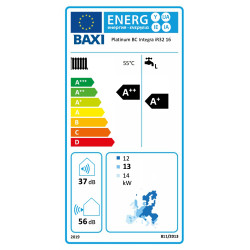 clasificacion energética Bomba de Calor Aerotermia BAXI PLATINUM BC INTEGRA iR32 16 MR