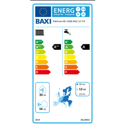 Clase energética bomba de Calor Aerotermia BAXI PLATINUM BC V200 iR32 12 TR