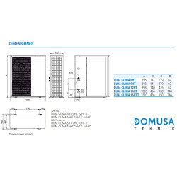 Ficha técnica aerotermia DOMUSA DUAL CLIMA 9HT Aire-Agua