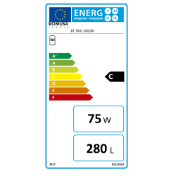 Clase energética Depósito de inercia DOMUSA BT TRIO 200/80