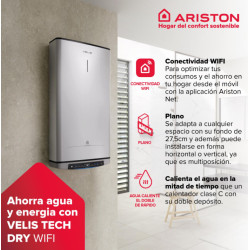 Prestaciones termo eléctrico ARISTON VELIS TERCH DRY WIFI 80L