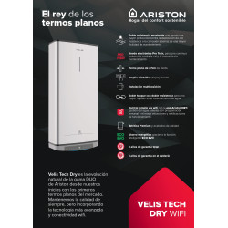 Folleto página 1 termo eléctrico ARISTON VELIS TECH DRY WIFI 100L