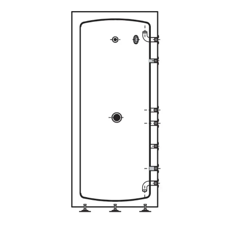 Depósito de inercia inox FERCO DIIPV300