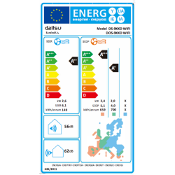 Clase energética Aire Acondicionado DAITSU COOL PRO DS 9 KKD WiFi