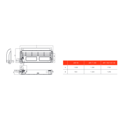 Medidas Aire Acondicionado Techo FUJITSU ABY71-KA