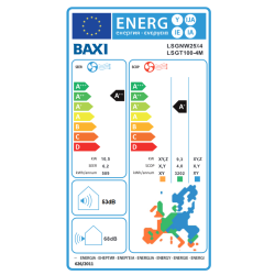 Clase energética Unidad Exterior 4x1 BAXI ANORI Multi LSGT100-4M R32