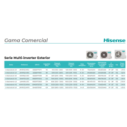 Ficha técnica Multisplit Unidad Exterior 5x1 HISENSE 5AMW125U4RTA R32