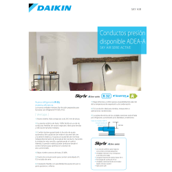 Folleto de prestaciones Aire Acondicionado Conductos DAIKIN ADEAS125A