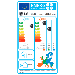 Clase energética Aire Acondicionado LG CONFORT S18ET R32 con WiFi