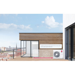 Ambientacion exterior Multisplit Unidad Exterior 3x1 LG MU3R19.U22 Multitubería R32