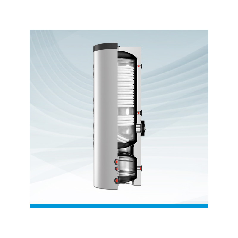 Interacumulador de 2 Serpentines con Depósito de Inercia CORDIVARI DUPLO 2S 500