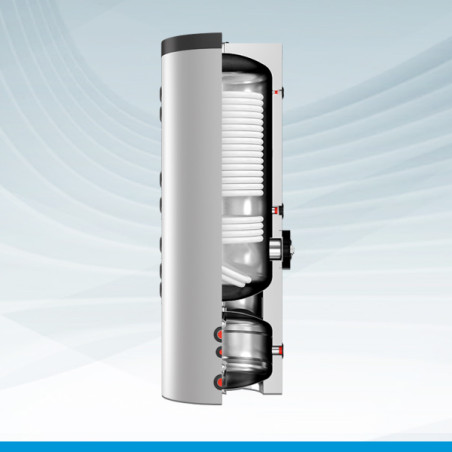 Interacumulador de 2 Serpentines con Depósito de Inercia CORDIVARI DUPLO 2S 500