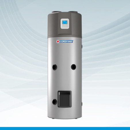 Aerotermia Compacta para Procucción y Acumulacion de ACS con Serpentín CORDIVARI BOLLY TERM HP 1 200