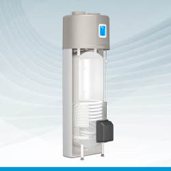 Esquema interno Aerotermia Compacta para Procucción y Acumulacion de ACS con Serpentín CORDIVARI BOLLY TERM HP 1 300