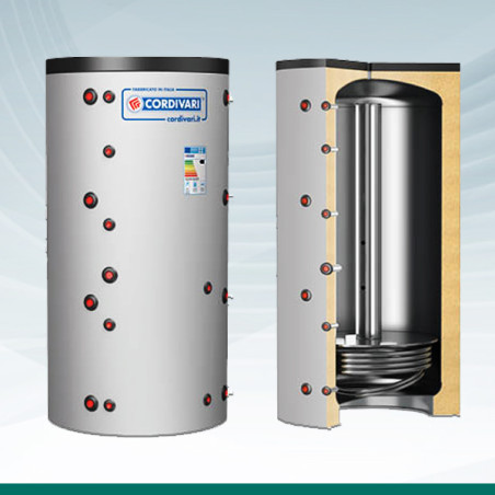 Depósito de Inercia con Serpentín fijo y Estratificación CORDIVARI PF2E 800