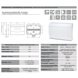 medidas ancho alto fondo Armario superficie FAMATEL Nuova 3812