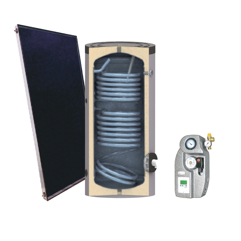 Kit solar térmico ACS 150 litros FERCO 2.0 2 serpentines